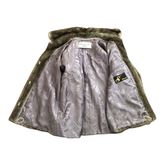 American Legend Genuine Blue Iris Mink Jacket Coat Small - Picture 8 of 12